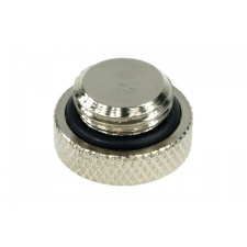 View Alternative product screw-in seal cap G1/4 Inch - knurled - high profile - silver