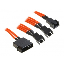 View Alternative product BitFenix Molex to 3x 3-pin adapter 20cm - sleeved orange / black