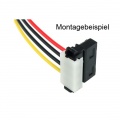Mod/smart PSU Power Connector 90- 4pin Molex plug - UV-reactive brite orange