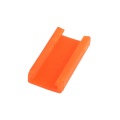 Mod/smart PSU power end cap for looped through cable 90- 4Pin Molex UV-reactive brite orange