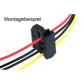 mod/smart SATA power connector cap for looped-through cables 90- 16Pin UV-reactive brite orange