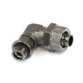 10/8mm (8x1mm) compression fitting G1/8 90- revolvable with O-Ring - black nickel