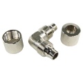 10/8mm L hose connector - knurled - silver nickel