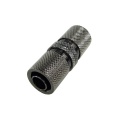 13/10mm (10x1,5mm) straight bulkhead-fitting - knurled - black nickel