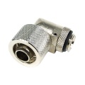 16/10mm compression fitting 90- revolvable G1/4 - knurled - silver nickel