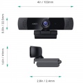 Aukey Stream Series 1080p Webcam with Stereo Microphone - Black