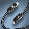 AXAGON BUCM4X-CM10AB USB-C to USB-C cable, USB4 Gen 3×2, 1 m, PD 240W, 8K HD, ALU, braided - black