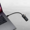 AXAGON HUE-M1C Superspeed USB-C Mini Hub, 4x USB 3.0 - 20cm, black