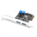 AXAGON PCEU-232VLS PCIe Adapter 2+2x USB3.0 UASP VIA + LP, 15-pin SATA power supply