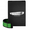 CableMod C-Series Pro ModMesh Sleeved 12V-2x6 12VHPWR Dual StealthSense Cable Kit for Corsair RMi, RMx (Black Label) - Black/Light Green