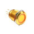 ModMyToys vandalism / bell push 19mm aluminum gold, orange ring lighting, 5pin