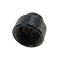 reducing socket G1/2 to G1/4 inner thread - knurled - black nickel plated