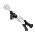 BitFenix 3-pin to 3 x 3-pin adapter 60cm - sleeved white / black