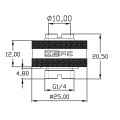 XSPC G1/4 to 1/2 ID 3/4 OD Compression Fitting V2 - Matte Black