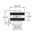 XSPC G1/4 to 3/8 ID 5/8 OD Compression Fitting V2 - Black Chrome