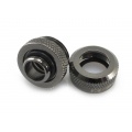 XSPC G1/4 to 14mm Rigid Tubing Triple Seal Fitting - Black Chrome (8 Pack)