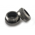 XSPC G1/4 to 14mm Rigid Tubing Triple Seal Fitting - Black Chrome