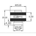 XSPC G1/4 to 3/8 ID 1/2 OD Compression Fitting V2 - Matte Black