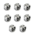 XSPC G1/4 to 3/8 ID 5/8 OD Compression Fitting V2 - Chrome (8 Pack)