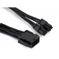XSPC Premium Sleeved 4+4 EPS Extension Cable (Black)