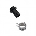 Koolance 10mm (3/8) barbed fitting G1/4 with hose clamp - black