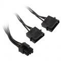 Adapter 2x Molex to 6-pin PCIe 1x, black, 10cm
