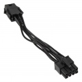 Adapter 6-pin PCIe to 8-pin CPU connector, black, 10cm