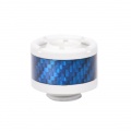 ModMyToys 16/11mm (ID 7/16 OD 5/8) compression fitting straight - White + Blue Carbon