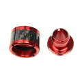 ModMyToys 16/10mm (ID 3/8 OD 5/8) compression fitting straight - Red + Black Carbon