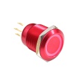 ModMyToys Anodized Illuminated Switch - 22mm Momentary - Red/Red