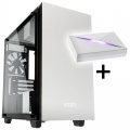 NZXT H400i Micro-ATX Case - white / black Window + HUE + RGB LED Controller - white