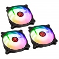 RAIJINTEK EOS 12 Rainbow ARGB PWM fan, set of 3 incl.controller - 120mm