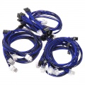 Super Flower Sleeve Cable Kit - black / blue