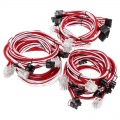 Super Flower Sleeve Cable Kit - red / white