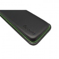 Ducky Wrist Rest Real Leather 440 x 95x 20mm Black/Green