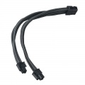 Silverstone EPS 8-pin to EPS/ATX 4+4-pin cable, 300mm - black