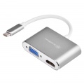 Silverstone SST-EP16C - USB Type-C to VGA & HDMI Adapter