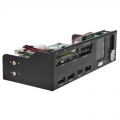 Silverstone SST-FP59 Card Reader + USB Hub + fan control - black