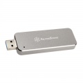 Silverstone SST-MS09C-MINI, M.2 SSD to USB-A 3.1 housing, silver