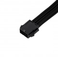 SilverStone SST-PP07E-EPS8B - 30cm EPS 8pin to EPS/ATX 4+4pin flexible Sleeved Extention Cable, black