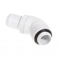 Bitspower fitting 45 degrees 1/4 inch to 13mm ID, rotate - Deluxe White
