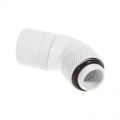 Bitspower connector 45 degrees 1/4 inch to 10/8mm - rotate, Deluxe White