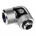BitsPower Advanced adapter 90 degrees G1/4 inch AG to 14mm OD hard tube - rotatable, silver