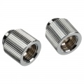 BitsPower Touchaqua adapter straight G1 / 4 inch male to G1 / 4 inch female - 2-pack, 15mm, silver