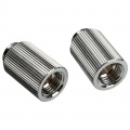 BitsPower Touchaqua adapter straight G1 / 4 inch male to G1 / 4 inch female - 2-pack, 25mm, silver