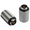 BitsPower Touchaqua adapter straight G1 / 4 inch male to G1 / 4 inch female - 2-pack, 25mm, silver