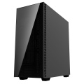 CIT Crusader Black Mid-Tower Temp Glass Side and Front Rainbow RGB 3 pin hub