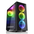Game Max Draco Black RGB 4 x 12cm RGB Fans Tempered Glass Side and Front Panels 