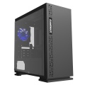 Game Max Expedition Black Gaming Matx PC Case Rear LED Fan and Full Side Window