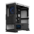 Game Max Expedition White Gaming Matx PC Case Rear LED Fan and Full Side Window